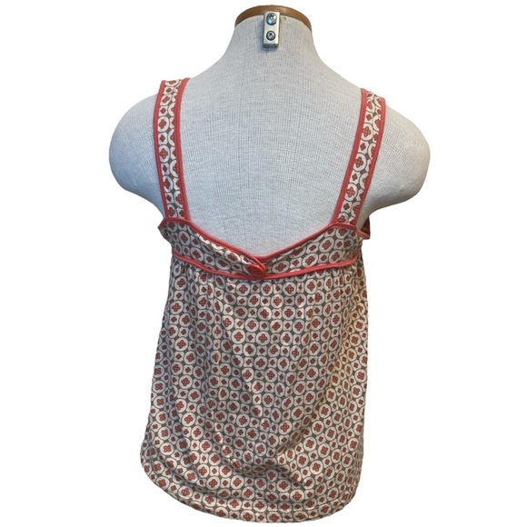 Vintage Y2K Floral Wide Strap Babydoll Top, 2000’s, Peach & Cream, Women’s Small - Picture 5 of 9